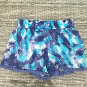 Girls Wonder Nation tie dyed Plus Size XL (14-16) Elastic Waist Cargo Shorts.